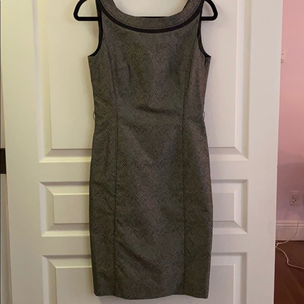 Laurél black & grey dress with sequin belt